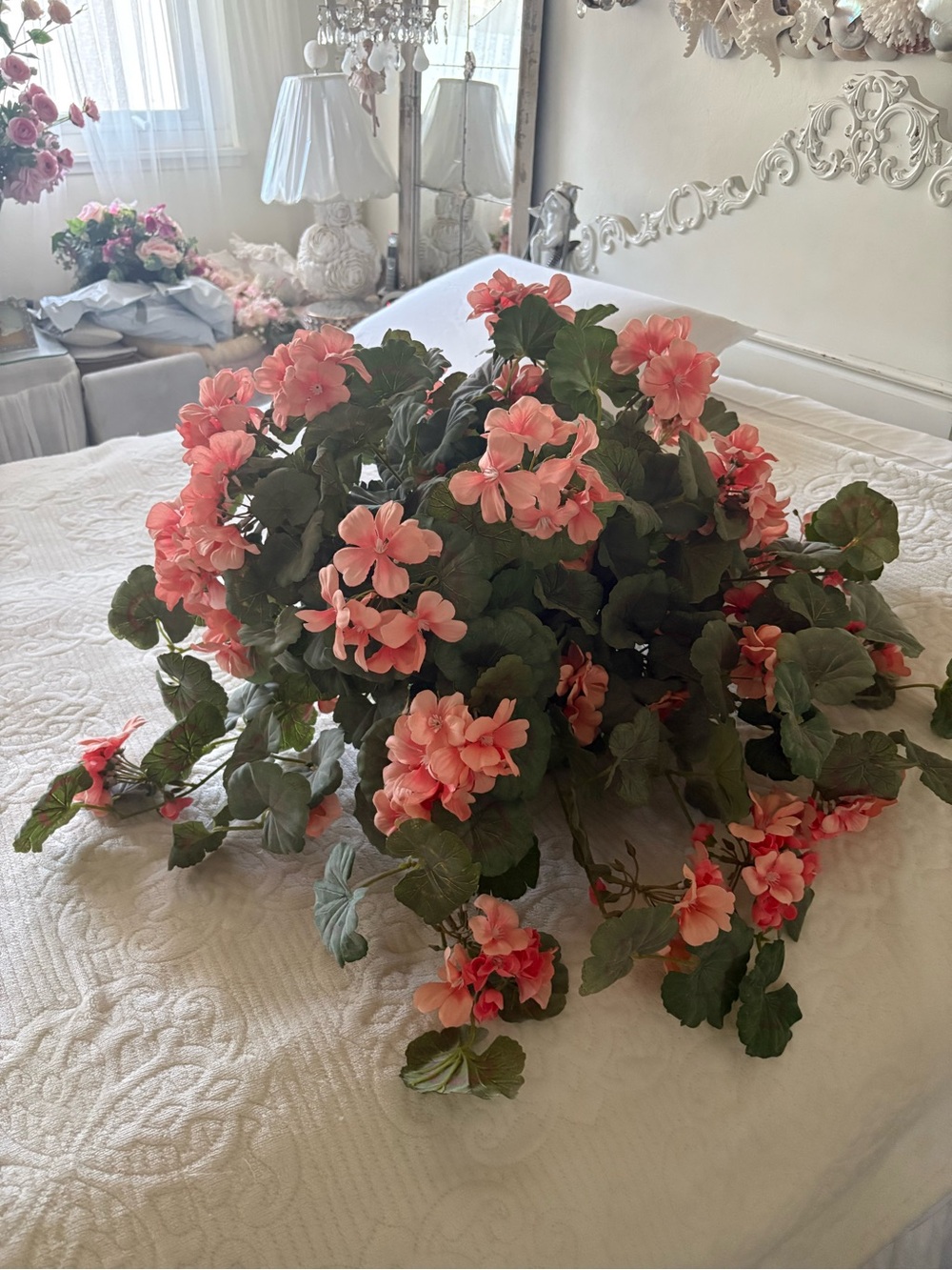Silk Pink Begonia Urn Filler - Brand:Valerie Parr Hill